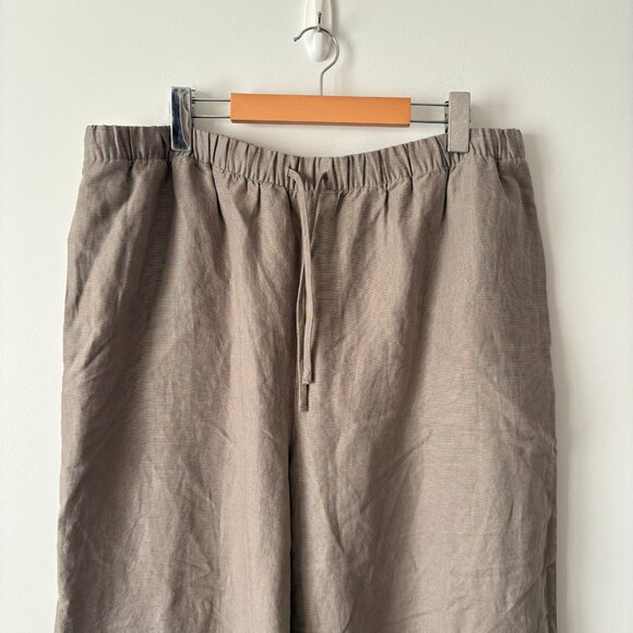 Aritzia Wilfred The Lodge Pant High Rise Relaxed Cruise Linen Taupe Cola Size XL - Picture 6 of 9